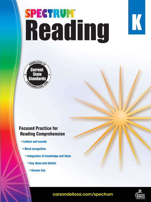 Title details for Spectrum Reading Workbook, Grade K by Spectrum - Available